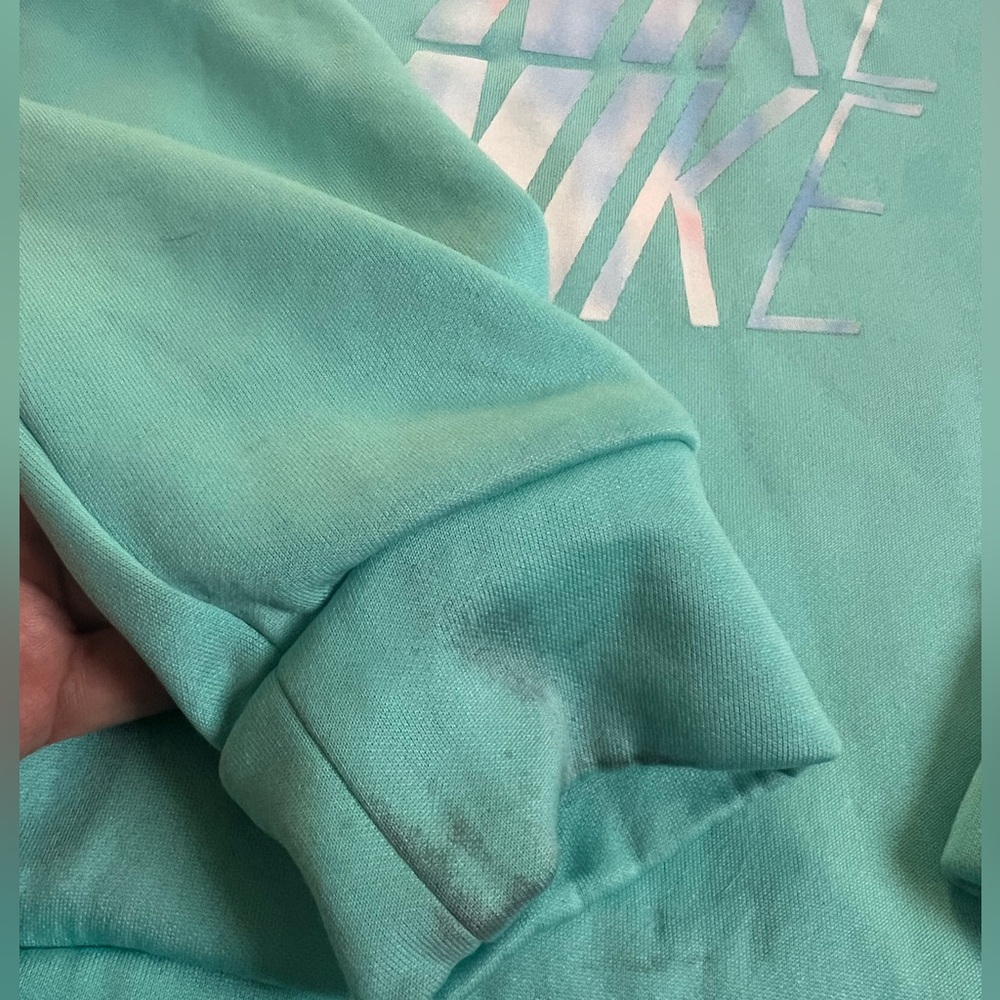 Girl Nike Aqua Blue Hoodie - Picture 2 of 8